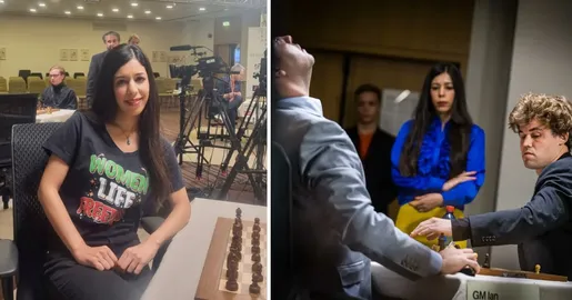 Removal of chess referee due to use of the slogan 'Women for a Life of Freedom'