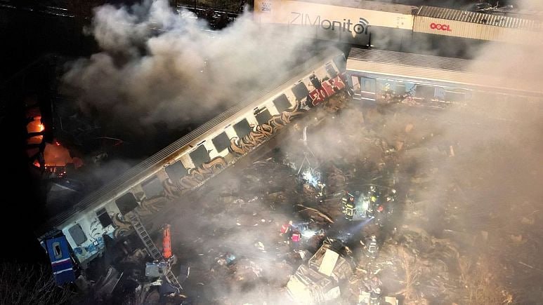 Train collision in Greece leaves more than 30 dead