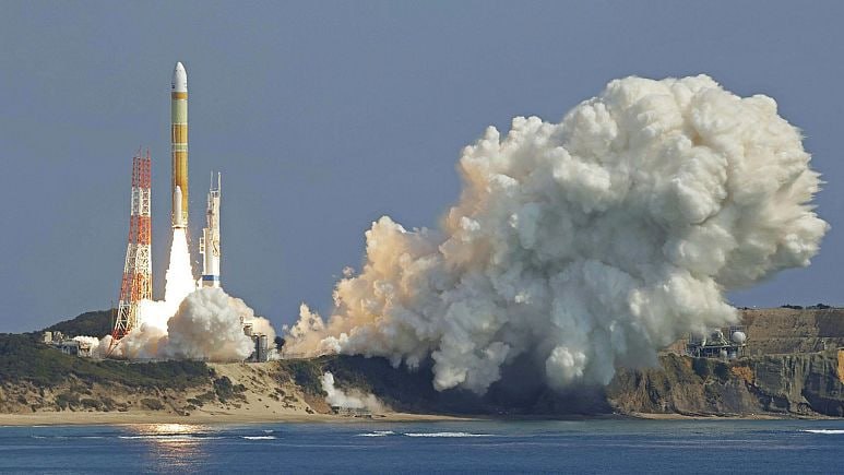 Japan detonated its new satellite by sending an explosive signal