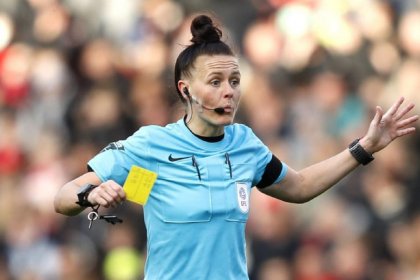 Today, for the first time, a woman is refereeing in the English Premier League