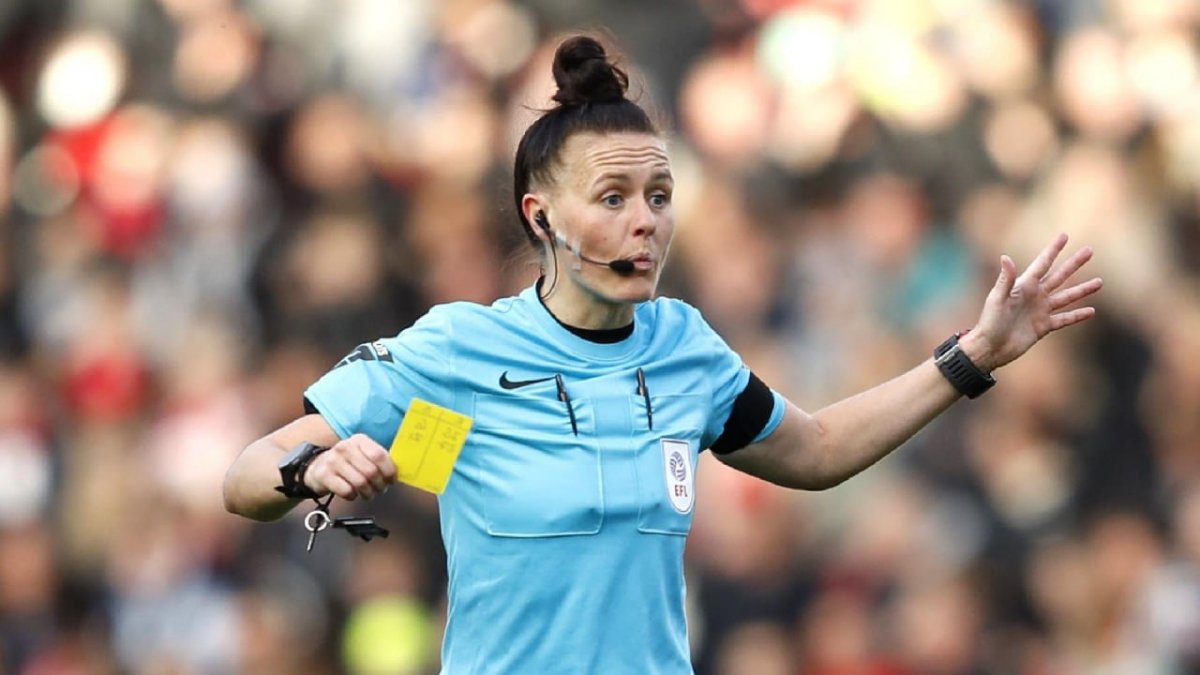 Today, for the first time, a woman is refereeing in the English Premier League