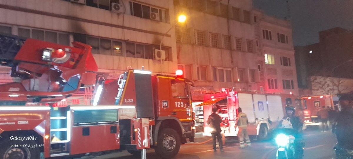 Fire in Building 115 Iran Shahr Street