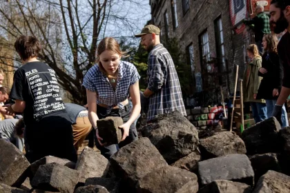 Danes in Copenhagen's drug dealers' neighborhood tore up the street pavement