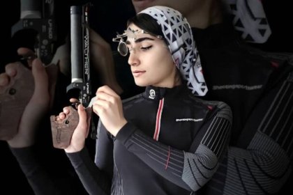 Hanieh Rostamian حصلت على المركز السادس في التصنيف العالمي للرماية