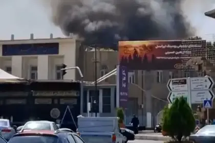 مستشفى القائم في مشهد تعرض لحريق شديد