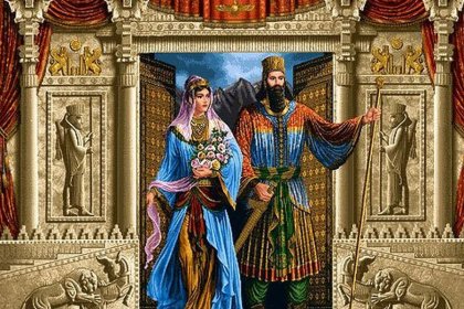 The image of Cyrus the Great and Cassandane on the back of a truck impresses users