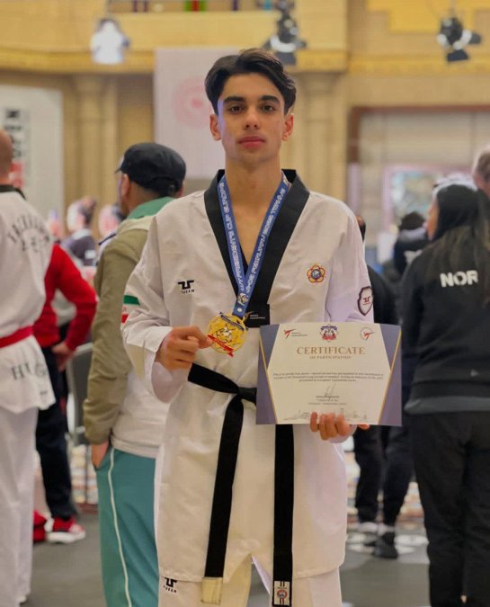 Abolfazl Zandi becomes world champion in Taekwondo